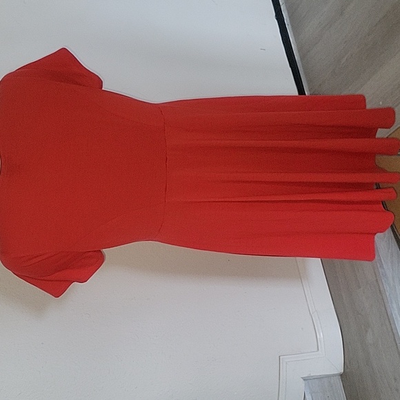 TORRID Red Jersey Lace Up Skater Dress 00 M short sleeve Flowy Summer Beach Coas - Picture 6 of 7